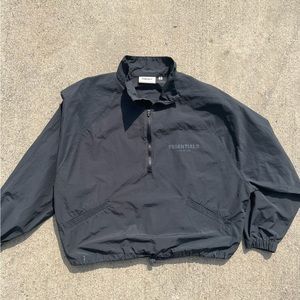 Kanye Brand, Essentials Fear of God windbreaker hoodie. Original price was $230